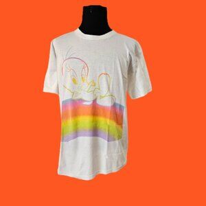 VINTAGE 90'S LOONEY TUNES WB TWEETY BIRD ADULT T SHIRT - SIZE 2X/20W